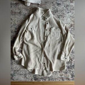 Aerie Cream Waffle Knit Top